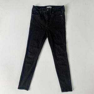 Madewell High Rise Skinny Jeans‎ Black Wash Denim Womens Size 26